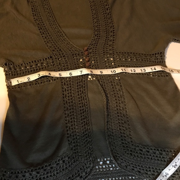 Crochet Trim Kimono Sweater - Picture 5 of 7